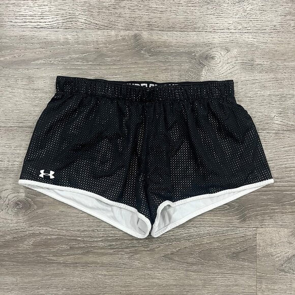 Under Armour Reversible Tech Mesh Shorts (Black/White) - Picture 3 of 8